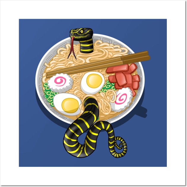 Ramen Snake Wall Art by albertocubatas